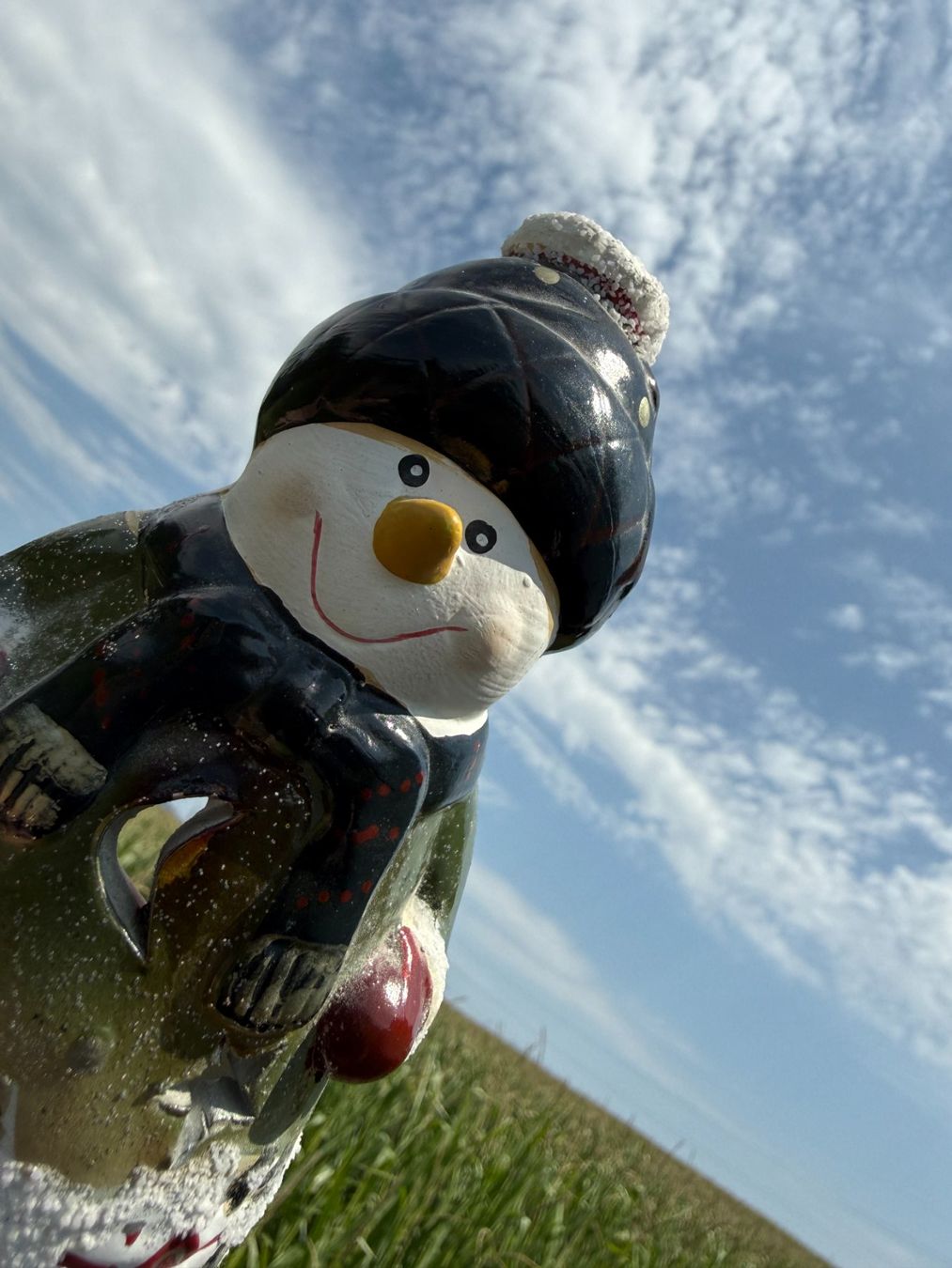Kerzenständer: KERAMIK  WINDLICHT  TEELICHT  SCHNEEMANN – Gebraucht aus Subingen von ArtBead 2