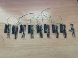 8 Minitrix Entkupplungsgleise Länge 76,3 mm / Nr.14969