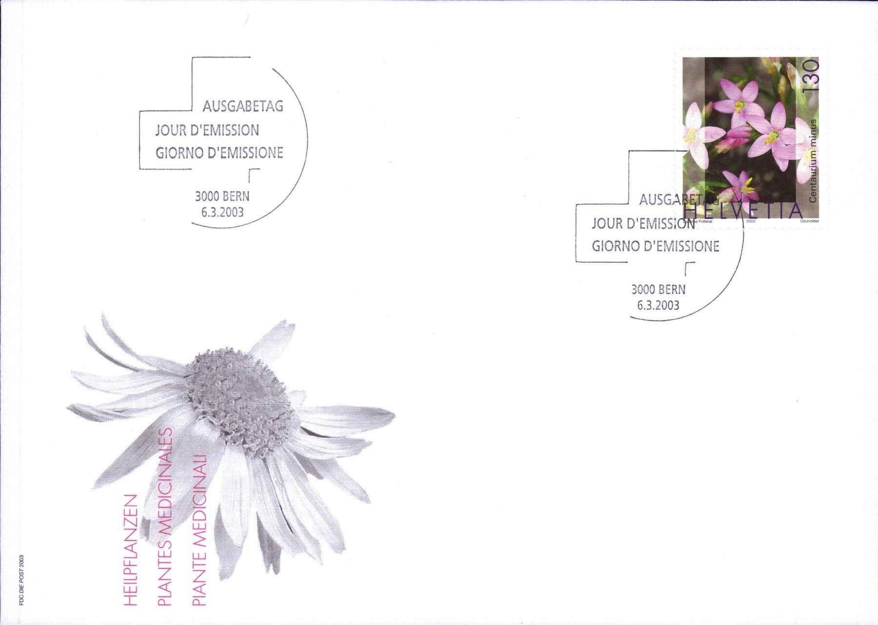 Alle Briefmarken: 2003_7 STK. FDC Heilpflanzen Satz       KW 30.00 – Gebraucht aus Eggersriet von stamp303 2