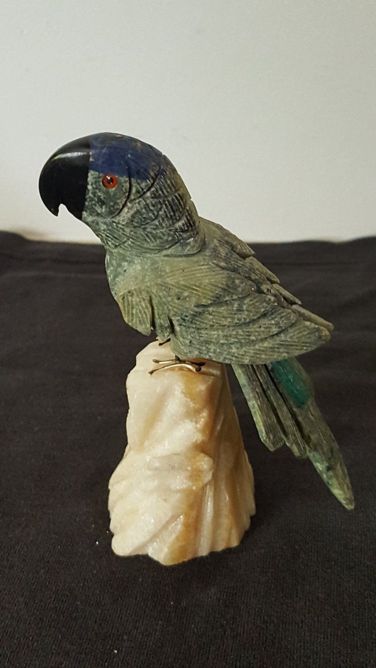 Statuette: Vintage Mid Century Edelstein Papagei – Usato da Wil SG venduto da die-wohnung