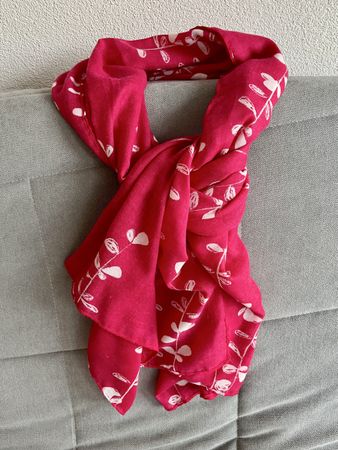 Pink Floral Scarf