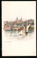 Lausanne, Ortsansicht, Segelboote