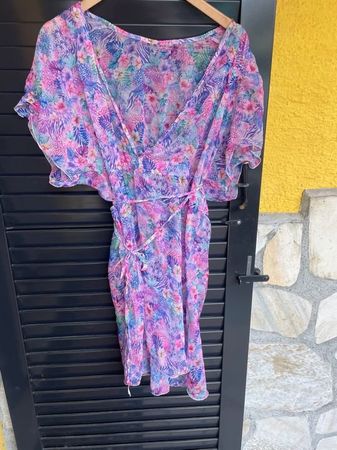 Damen Strandkleid L mit Blumen Marke Anna B 100% Polyester