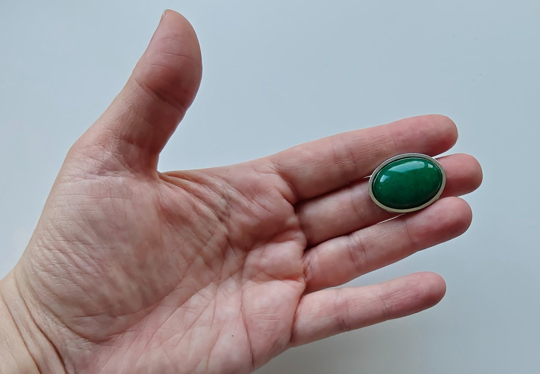 Anelli: Green Jade Stainless Steel Adjustable Ring – Nuovo (secondo la descrizione) da Allschwil venduto da Jani_Banani 8
