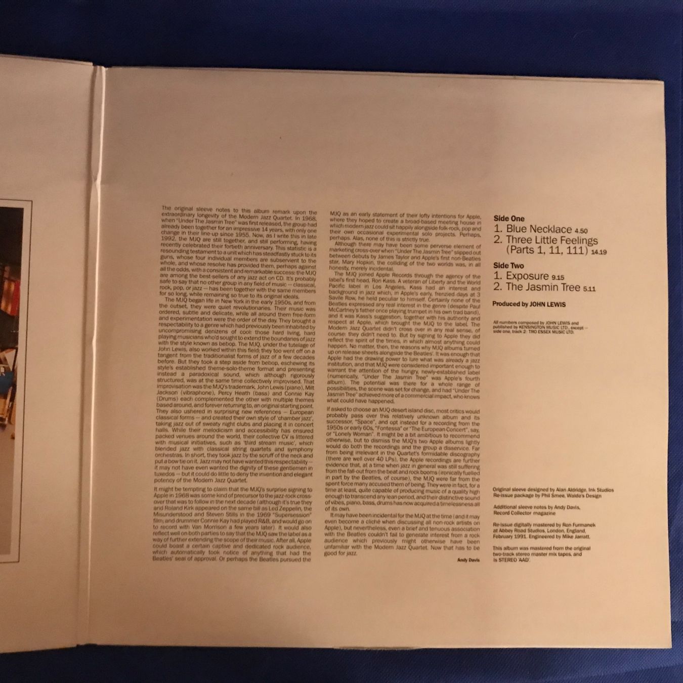 Schallplatten: The Modern Jazz Quartet - Under The Jasmin Tree – Gebraucht aus Aesch BL von BlueMusicRecords 3