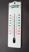 Vintage Wandthermometer, "La température aujourd'hui"
