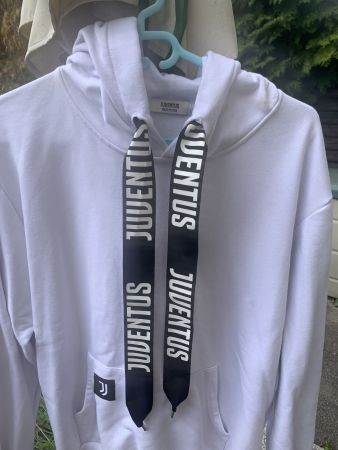 Original Juventus Turin Hoodie weiss – Kapuzenpullover Gr. M