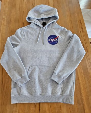 Kapuzen-Pulli Herren Gr. M grau