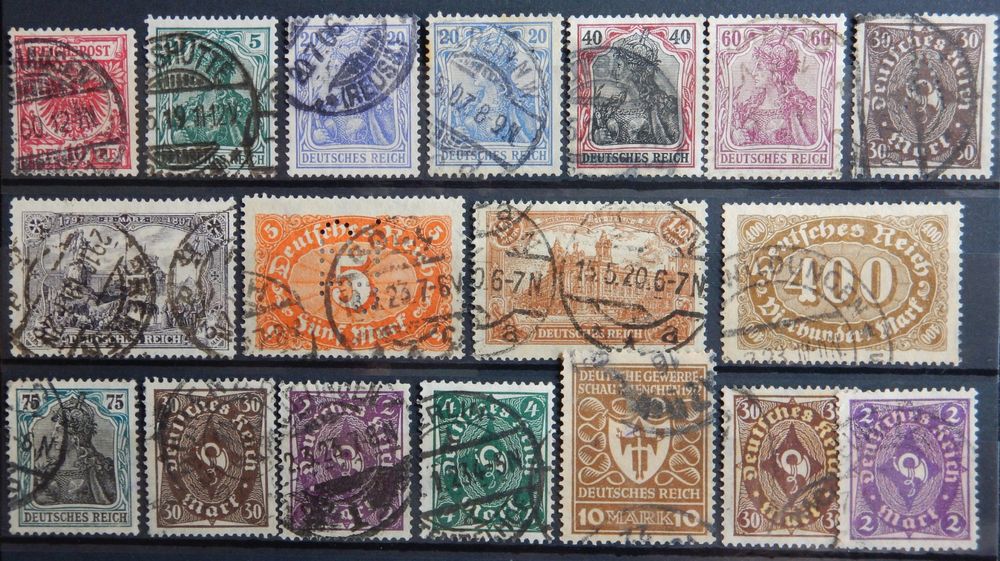Deutsches Reich ex Kat 47 231 gest 1900/21 alle sign hoh (Gebraucht