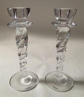 Kandelaber Kosta Boda Glas 2er Set gedreht