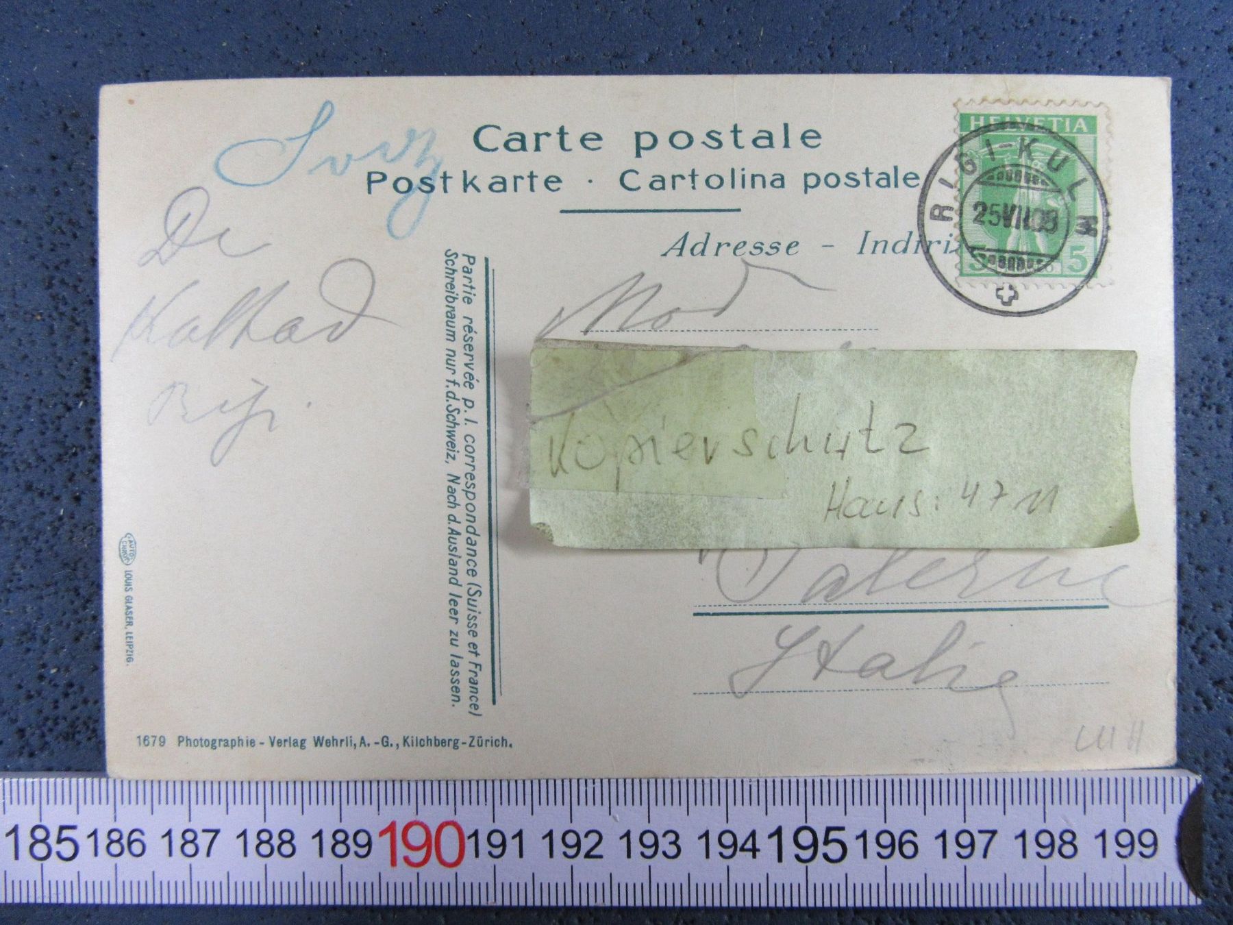 Cartoline postali: RIGI-KALTBAD 1908 LU AK HOTEL – Usato da Ettingen venduto da Hausi4711 1