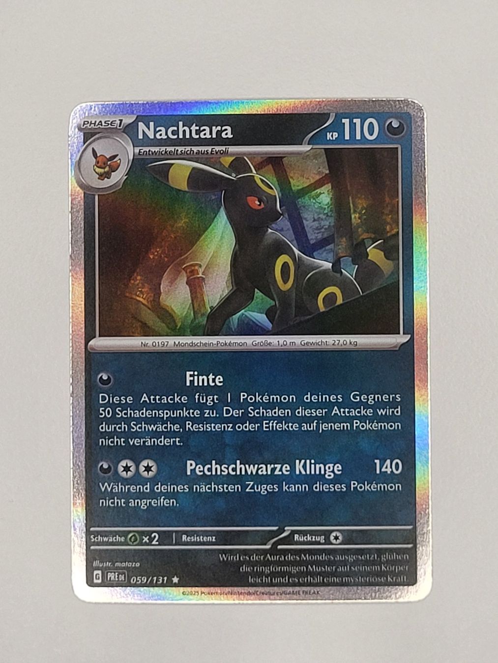 Pokémon Carte collezionabili: Nachtara / Umbreon (Prismatic Evolutions 059/131) – Usato da Erlenbach ZH venduto da ram_mjn5