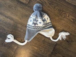 Warme Kinder Wintermütze mit Ohrenklappen, gefüttert