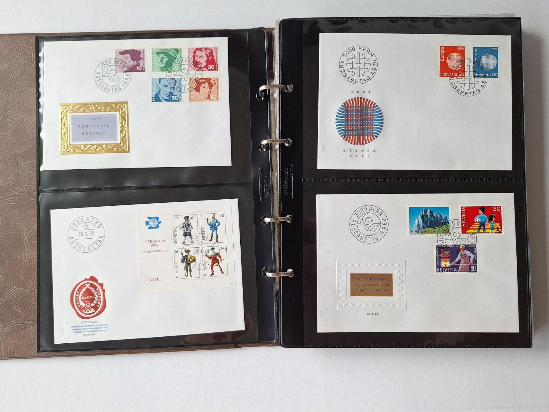 Tutti i francobolli: 56 FDC in Album 1966-79 – Usato da Zürich venduto da t24_de 1