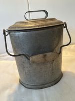 Antiker Milcheimer Zink oval mit Holzgriff gebraucht
