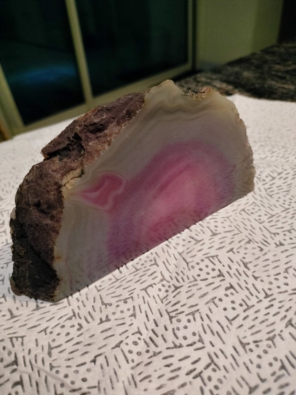 Minerali & Pietre curative: Tranche d'agate rubané 371 grammes – Usato da Cortaillod venduto da rozinna 1