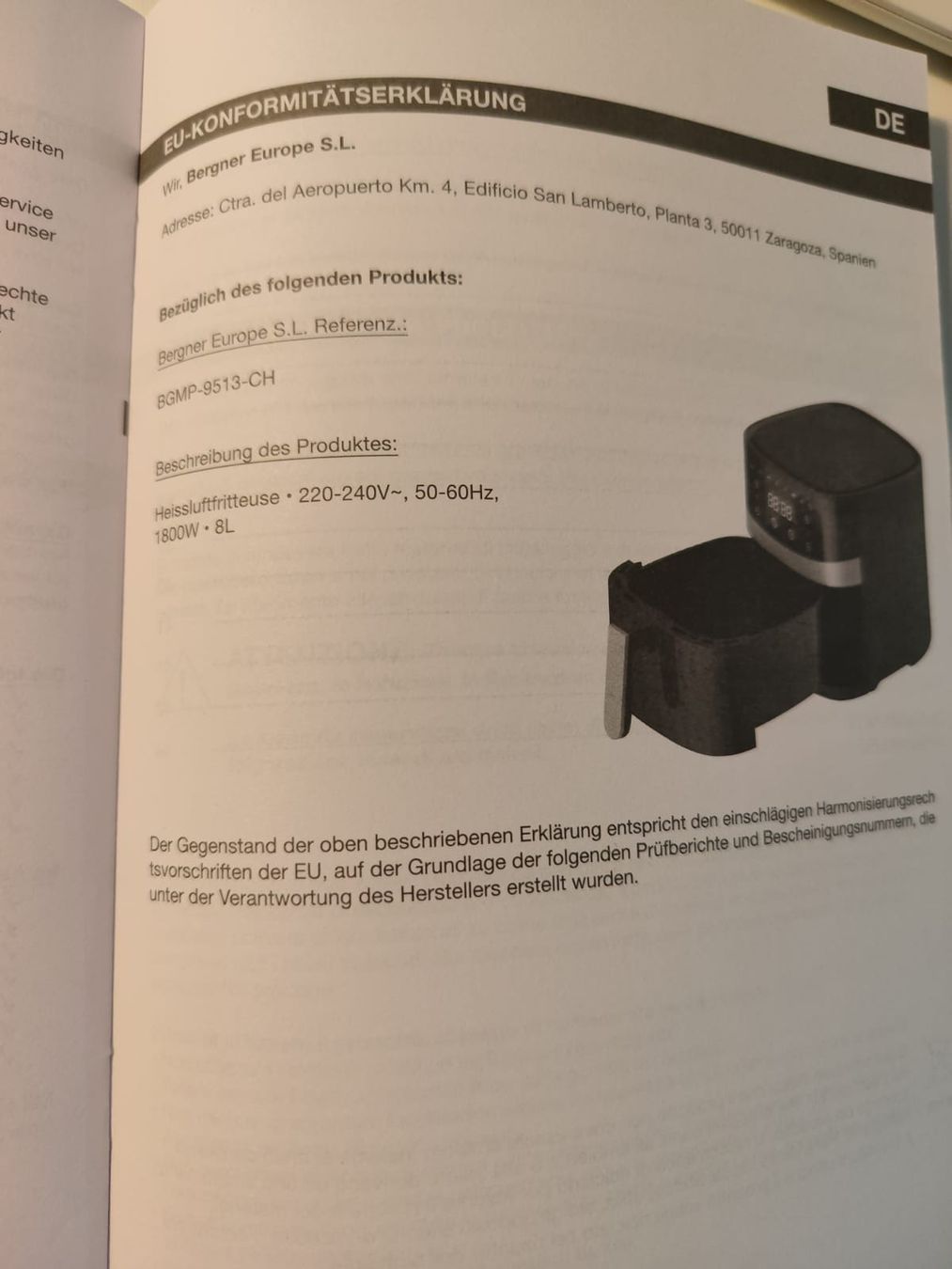 Appareils de cuisine: Heissluft Fritteuse Masterpro 1800w 8l – D'occasion à Aarau par paulino007 2
