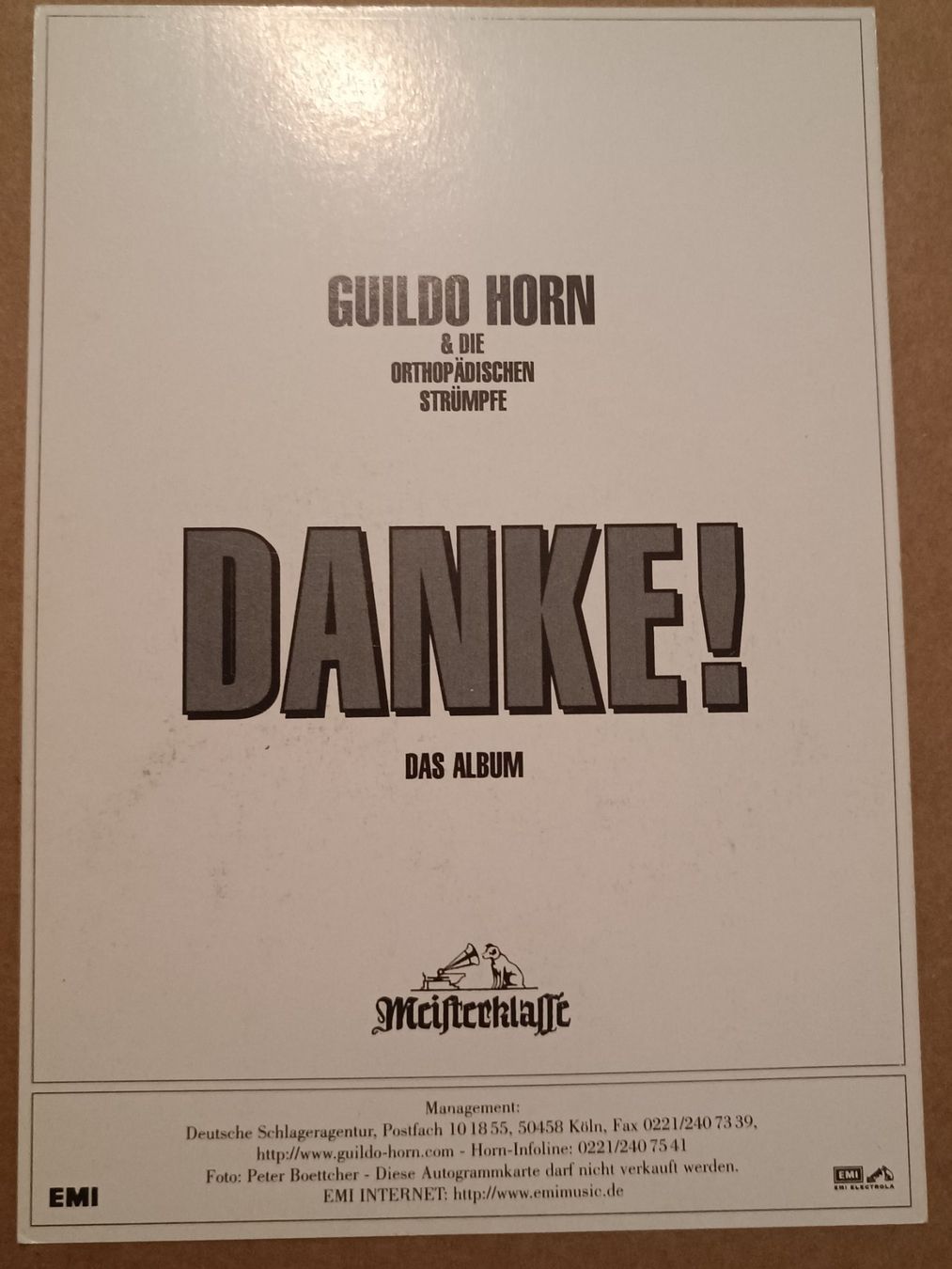 Autografi: Guildo Horn - signierte Autogrammkarte – Usato da Menziken venduto da Artographs 1