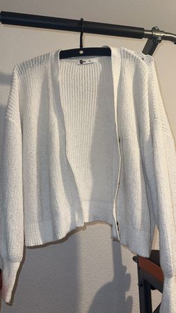 Strickjacke weiss Gr XL