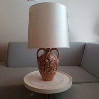 Jahren 50 Italien Mehrfarbige  Keramiklampe mit 3 Henkeln