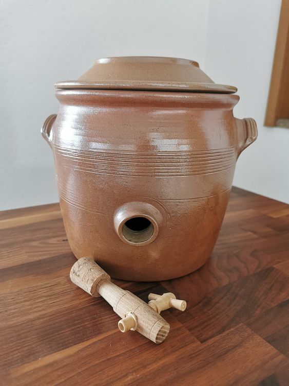 Brauner Essigtopf / Topf für Essig, Höhe 22cm | Kaufen auf Ricardo