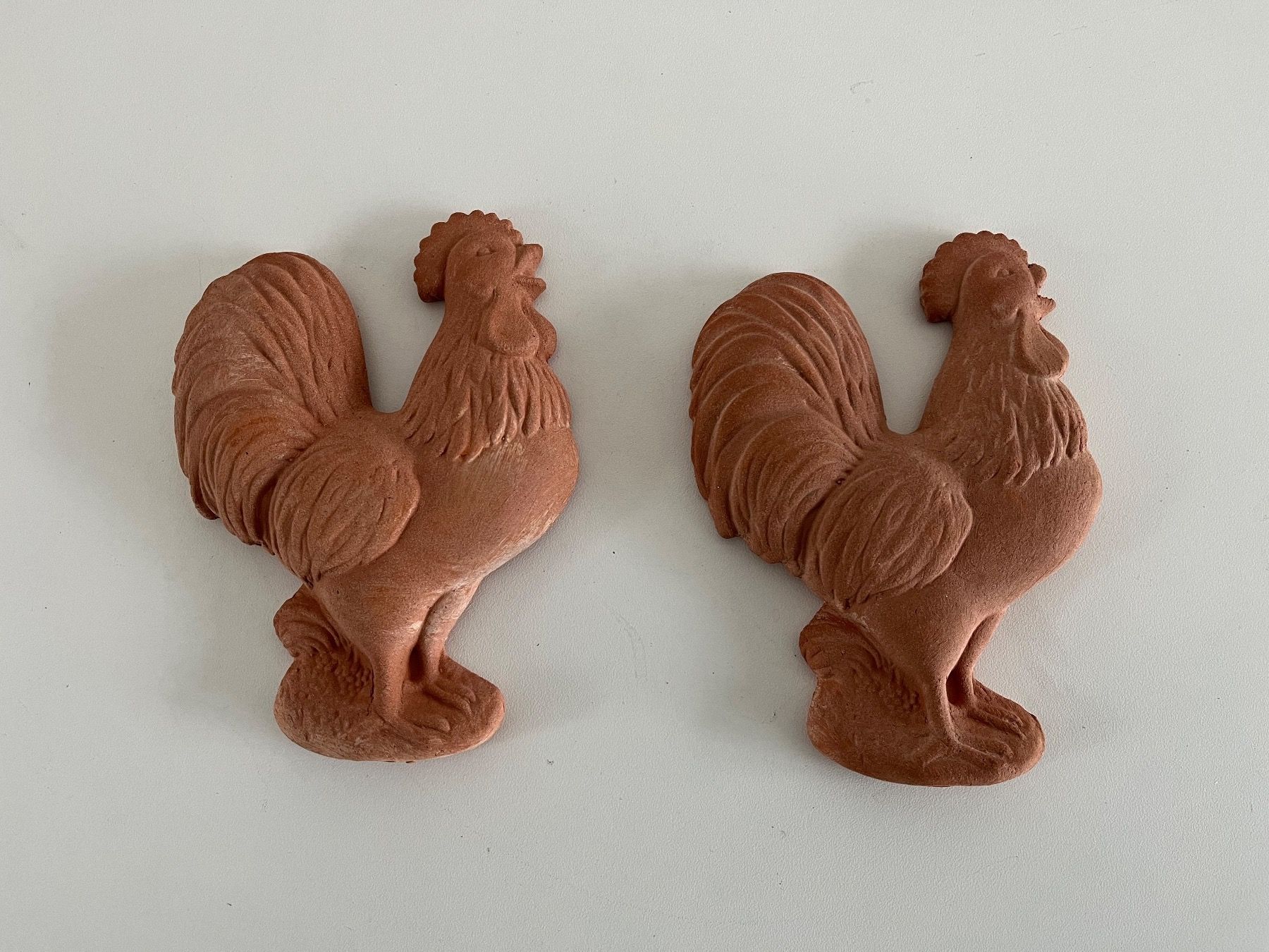 Tutte le decorazioni: 2 Stk. Terracotta Hühner – Usato da Wetzikon ZH venduto da seli03
