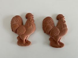 2 Stk. Terracotta Hühner