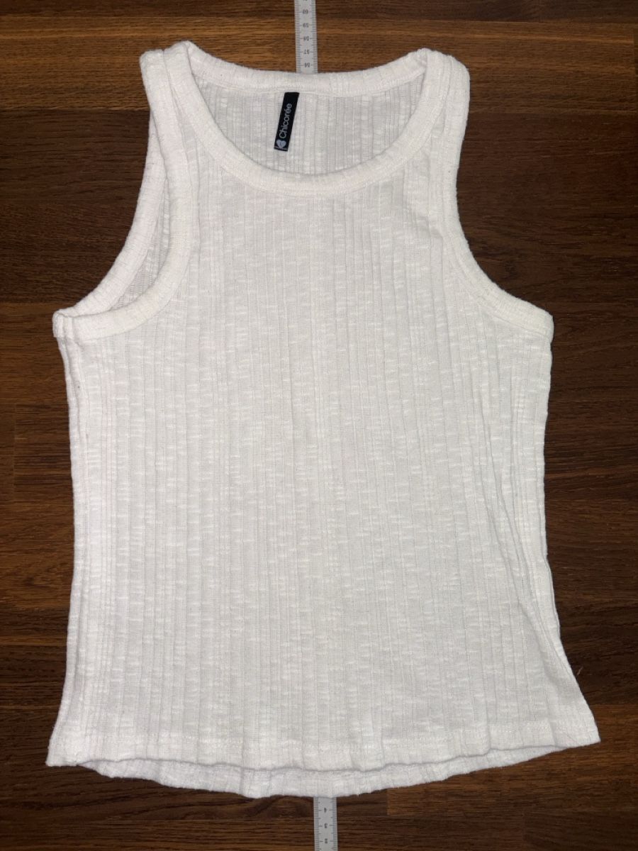 Tops: Ripp-Top weiss Grösse L – D'occasion à Dübendorf par lus_d2rx
