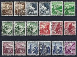 Deutsches Reich 1938  Serie Winterhilfswerk gute Werte gest.