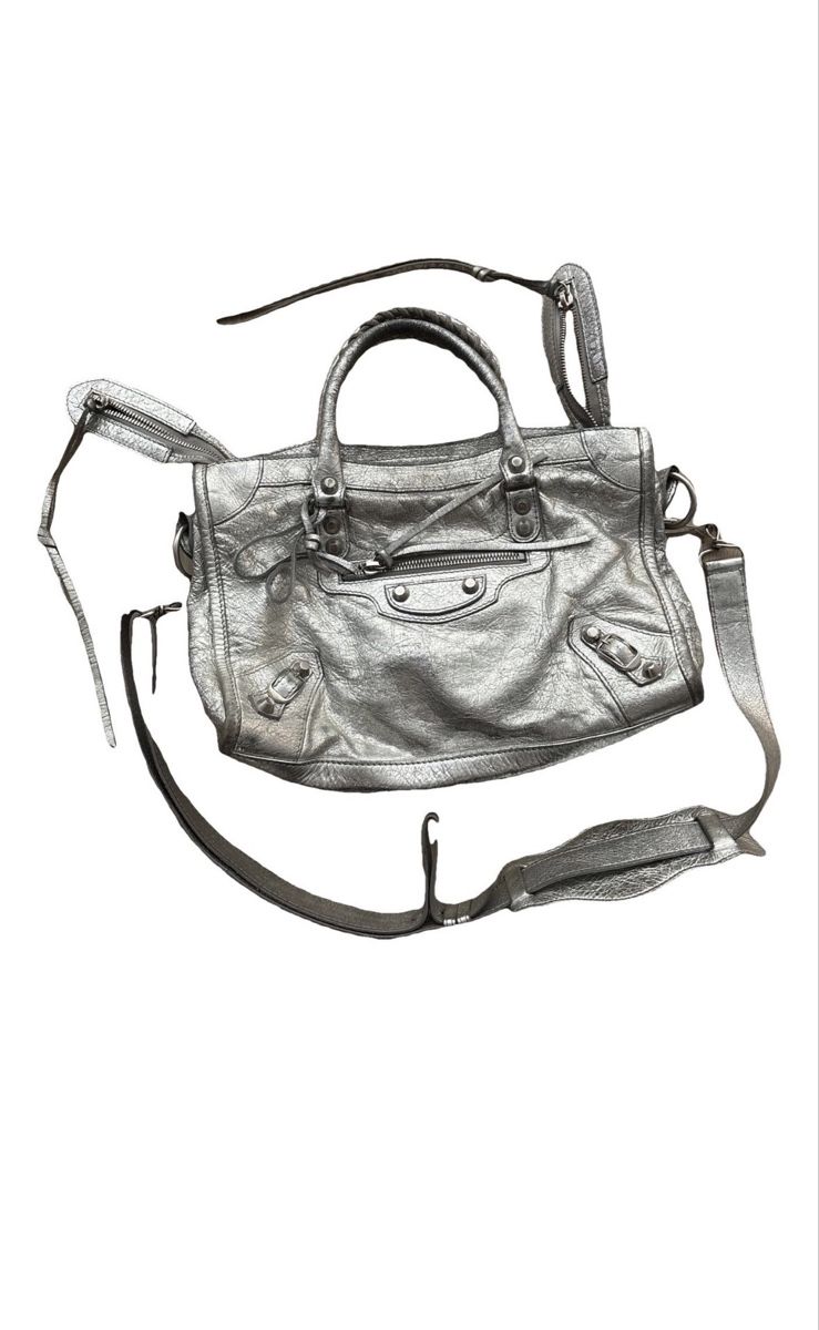 Balenciaga Borse: Balenciaga City Mini Regular Hardware Silver – Usato da Zürich venduto da kleinervogel