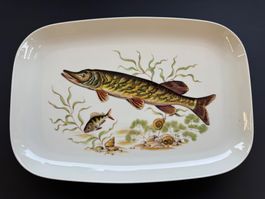 Anbietteller Platte  Keramik Langenthal Fischteller Deko