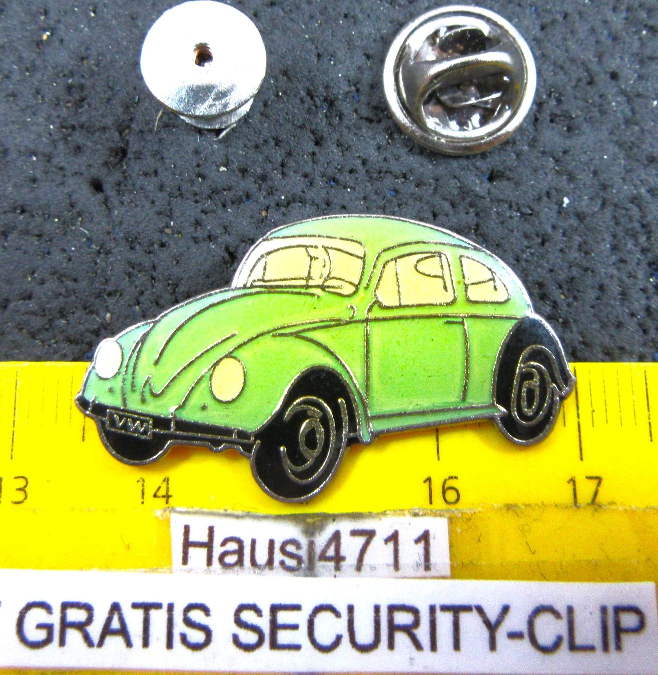 Volkswagen Plaketten & Abzeichen: VW KÄFER OLDTIMER AUTO PIN GLASIERT MIT SECURITY-CLIP OLDI – Gebraucht aus Ettingen von Hausi4711
