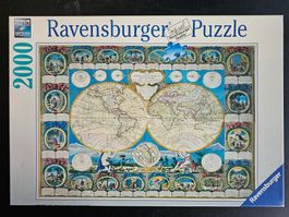 Puzzle Ravensburger 2000 Teile - Historische Karte