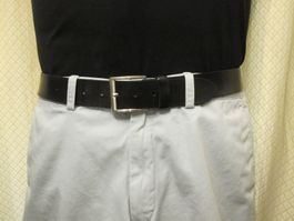 Ceinture SCHUCHARD & FRIESE cuir noir, boucle métal