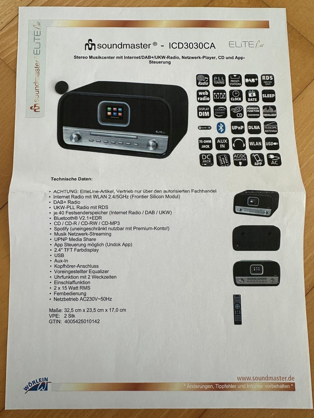 Radios: Soundmaster ICD3030 DAB/FM & Internet Radio – Gebraucht aus Hünenberg von Wsidler 2