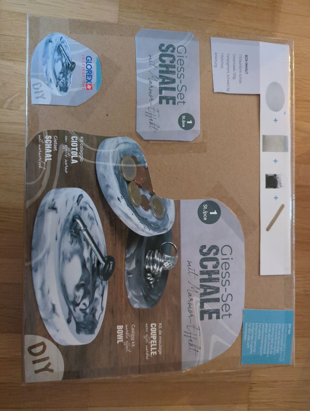 Glorex Kit bricolage: Giess-Set Schale mit Marmor Effekt unbenutzt – Nuovo (secondo la descrizione) da Frauenfeld venduto da Vinala81