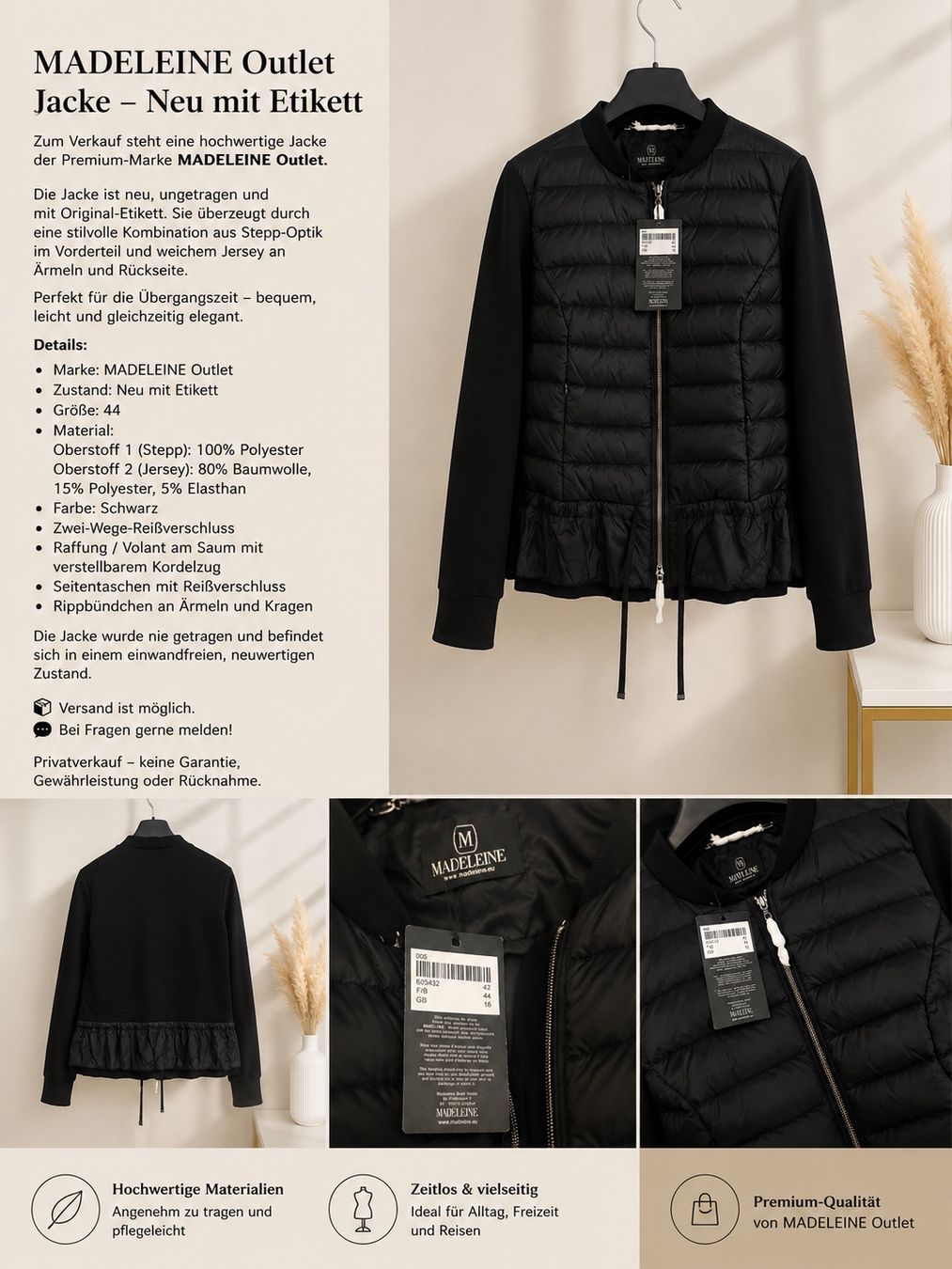 Madeleine Cappotti: MADELEINE  ALLES NEU VERPACKT, TOP PREIS – Nuovo e nell'imballaggio originale da Mammern venduto da Just4ever2026 2
