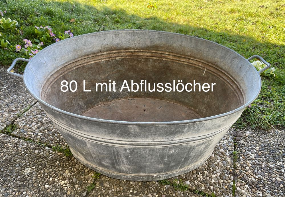 60+ Zinkwanne 200 Liter, Antike, sehr grosse zinkwanne,