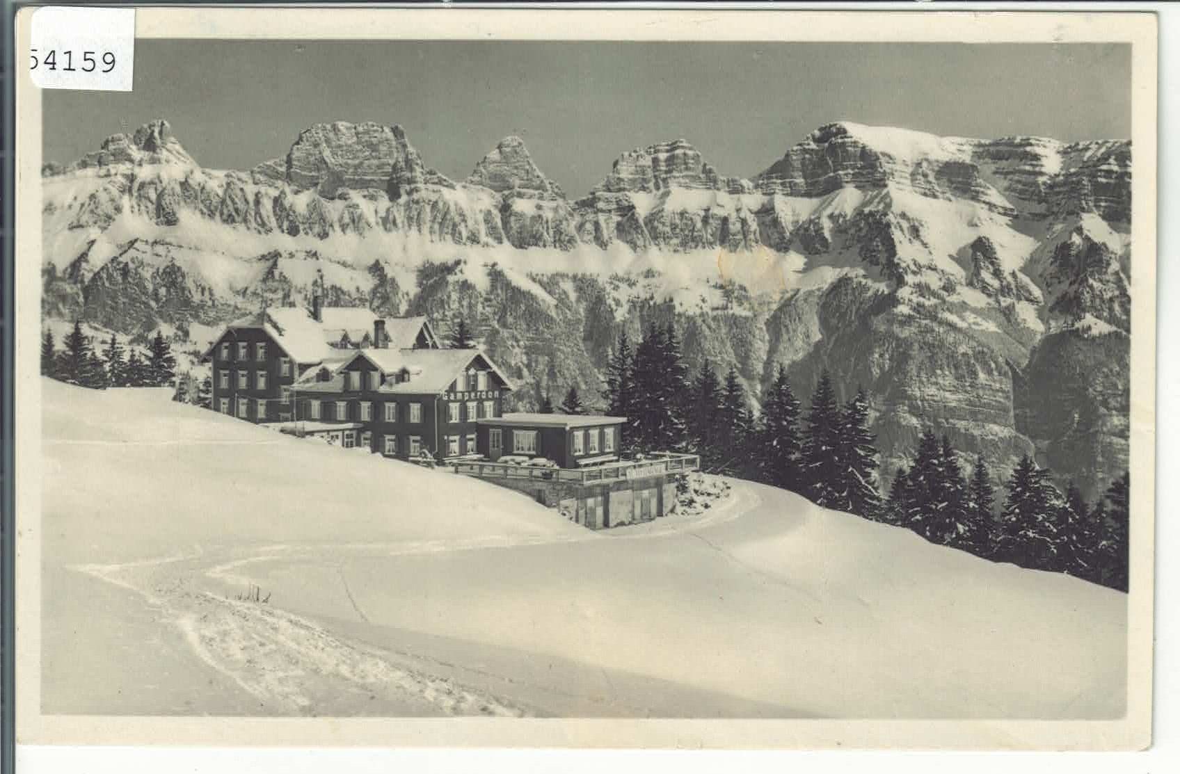 Cartoline postali: Hotel Gamperdon - Flumserberg im Winter – Usato da Ettingen venduto da Kartenplanet