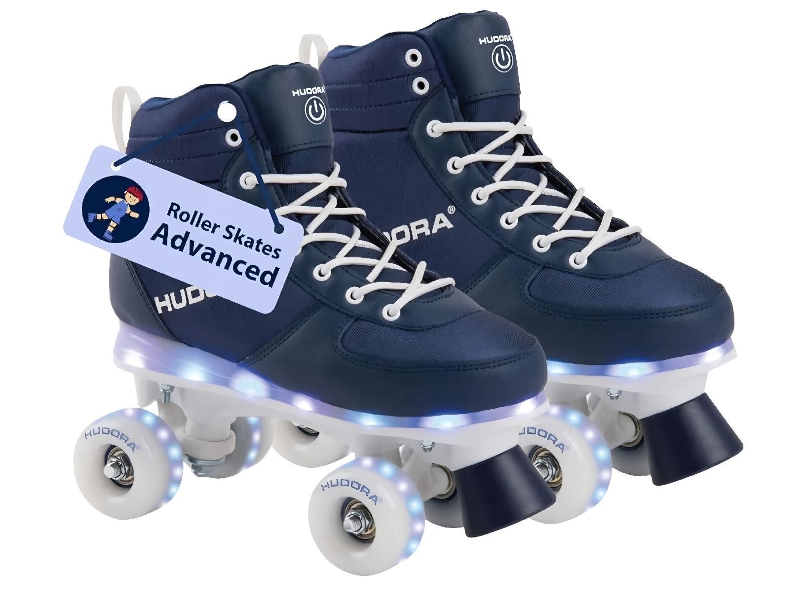 Pattini in linea & Pattini a rotelle: Hudora Rollschuhe »Advanced« LED in Navy. – Usato da Liestal venduto da sbliestal 5