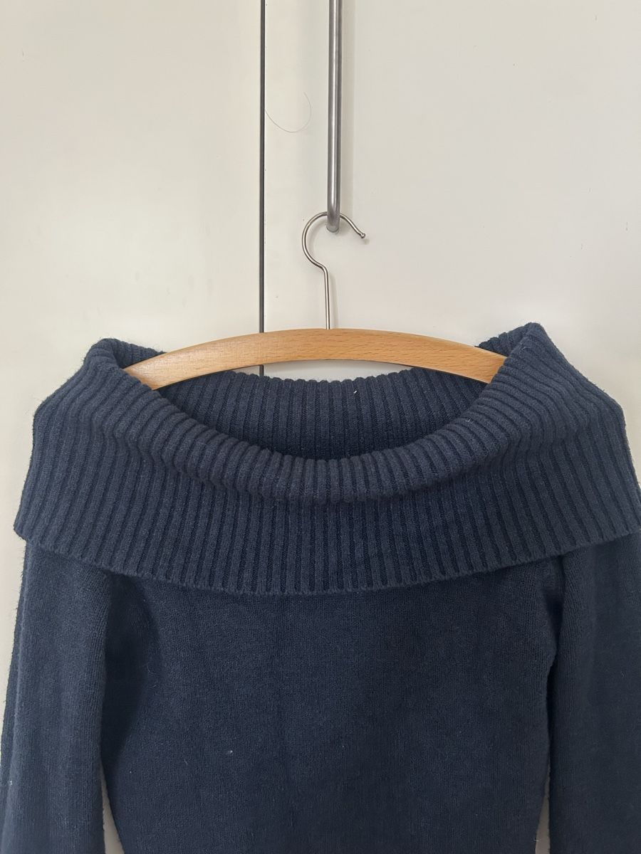Pulls & Sweat-shirts: Offshoulder Pullover Subdued dunkelblau S – D'occasion à Bern par Vintage_Flexu 1