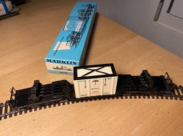 Märklin 1 Tiefladewagen mit Kiste Bahia, 4618