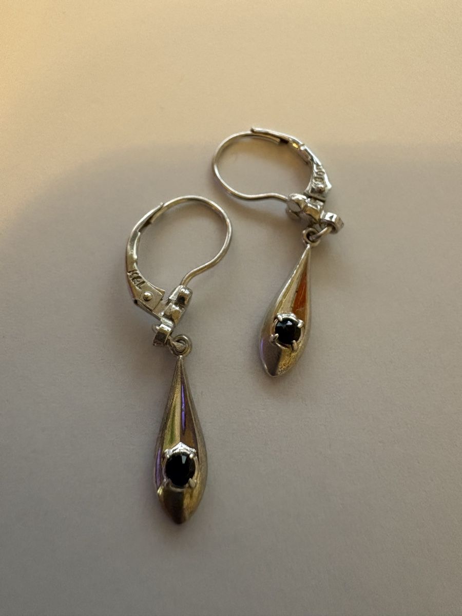 Ohrringe & -stecker: 800 Silber Ohrringe mit blaue Stein  – Gebraucht aus Murten von Tzaugg 1