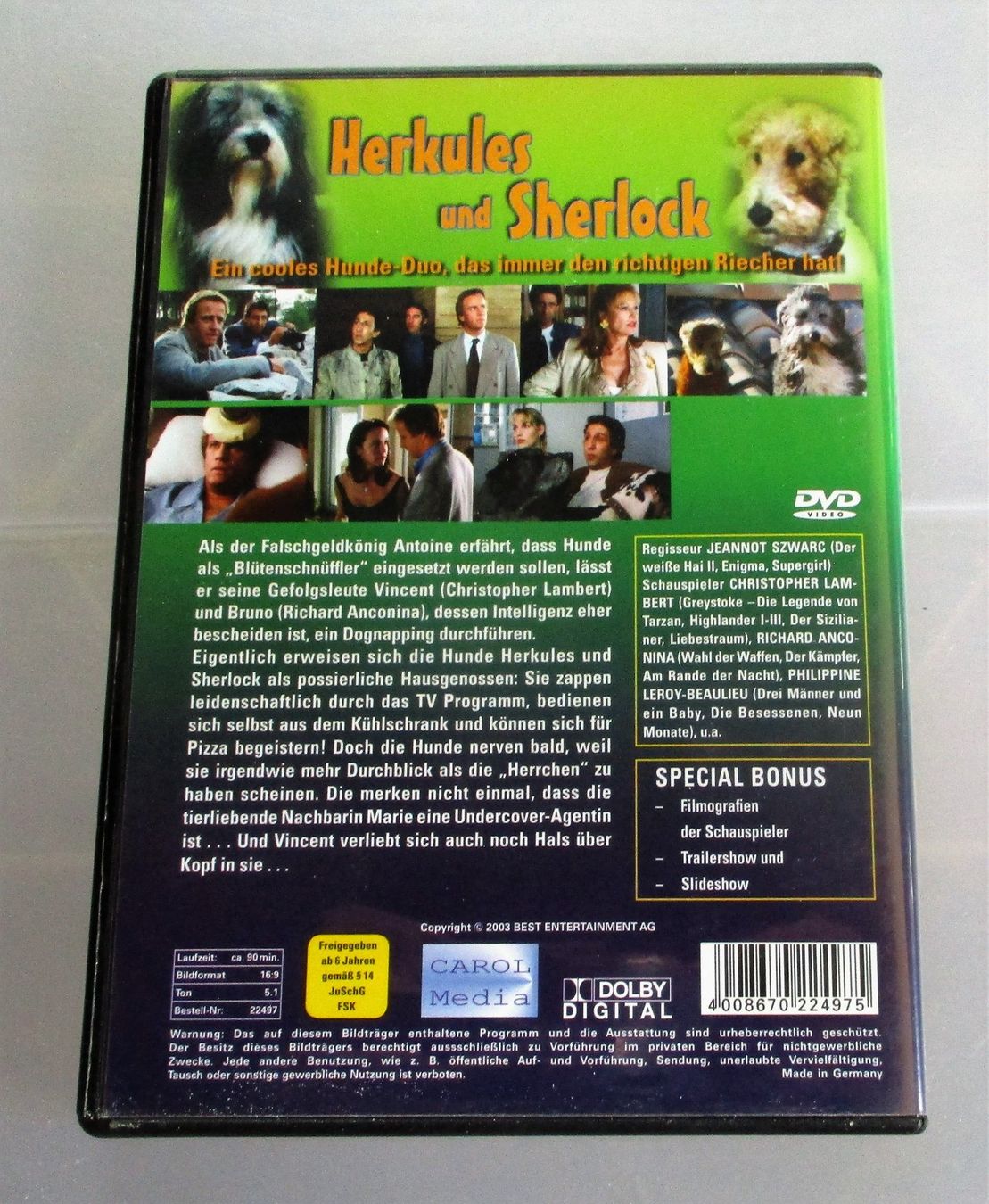 Tutti i DVDs: HERKULES UND SHERLOCK - Christopher Lambert – Usato da Wattwil venduto da Muriel10 1