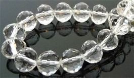 2 Glasschliffperlen transparent 12x11mm