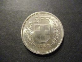 5.- Fr 1969  Pièce magnifique  Top du Top qualité