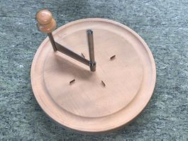 Tête de Moine Käseschneider Holz Kurbel Neuzustand 22cm