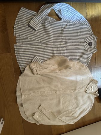 H&M Leinen Hemd Paket, Beige und Gestreift, Top Zustand!