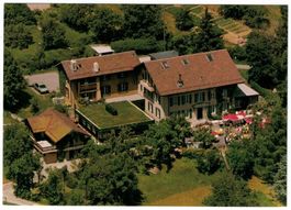 Lausanne, Restaurant LES CHEVREUILS, vue aérienne vers 1980