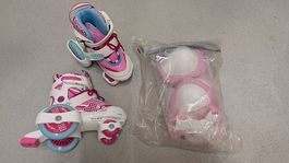HUDORA Kinder Rollschuhe Gr. 26-29 + Schonerset